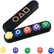 Gonggi Korean Game, Korean Traditional Gong Gi Game Play, Gonggi Jack Korean Stones Game Set, Portable and Durable for All Ages Hand-Eye Coordination Training Toy, Mini Grasping Stones and Base