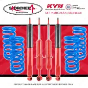 4x KYB SKORCHED 4'S Shocks + HD Raised Coil for TOYOTA Landcruiser Prado 150