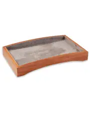 Bey-Berk Wooden Valet Tray with Felt-Lined Interior