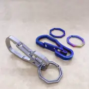 Cool Titanium Alloy Carabiner Porable Car Keychain Key Chain Hanging Buckle Ring