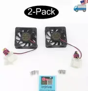2-PACK: NEW UL 60mm x 15mm 4pin Molex 12V Desktop PC System Case/CPU Cooling Fan