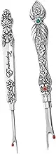 Veemoon 2pcs Vintage Daffodil Seam Ripper Tool Durable Needlework Accessories for Embroidery Crafting Lightweight Portable Heavy Duty Seam Remover