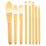 8 Pcs Makeup Brush Set Concealer Blusher Brush Makeup Brushes Tools Yellow