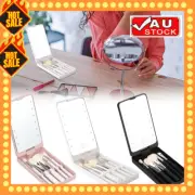 Travel Makeup Brush Set With LED Light Mirror, Travel Makeup Brush Set BP