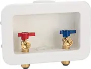 [Lingmfg] Washing Machine Outlet Box Push To Connect with 2 inch Central Drain, 1/2 inch Push to Connect PEX Pipe, Copper, CPVC, Connection 3/4 inch Washing Machine Hoses