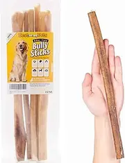 30cm Bully Sticks Odour-Free All Natural Dog Treats Fresh Long Lasting Chews by Best For My Pets, 240ml Bag