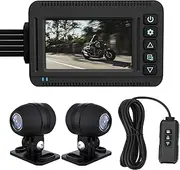 WiFi Motorcycle Dash Cam, 2K Front and Rear Dash Cam with 3 Inch IPS HD Screen, IP66 Waterproof Motorcycle Camera with 170° Wide Angle, G Sensor, Parking Mode, Loop Recording