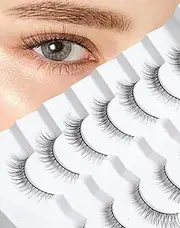 Lashes Wispy False Eyelashes Gradient False Lash Natural Look Small Fake Lashes Faux Mink Strip Eyelashes 7 Pairs D11