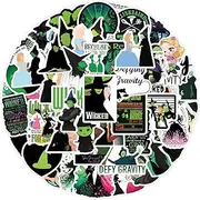 50Pcs Wicked Sticker, Movie Wicked: Part One Waterproof Vinyl Stickers for Adult Teen Girl Water Bottle, Laptop, Phone, Computer, Guitar, Notebook, Skateboard