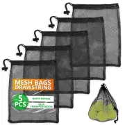 Mesh Bags Drawstring 5Pcs S – Strong, Lightweight, Breathable Mesh Bag with Q...