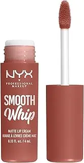 NYX PROFESSIONAL MAKEUP Smooth Whip Matte Lip Cream, Vegan Liquid Lipstick - Teddy Fluff (Midtone Pinky Brown)