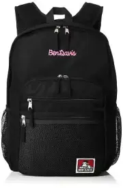 Ben Davis Backpack XL Size Mesh Pocket Black/pink BDW-9200 Commuter School