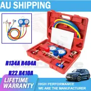 HVAC Automotive 4-Way A/C Manifold Gauges Sets Refrigeration Kits AC R134A R410A