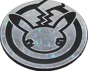 Pokemon Coin – Pikachu 25th Anniversary Celebration – Silver Color – 2 inch – Foil Plastic