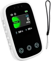 Multifunctional Air Quality Monitor Rechargeable Detector Thermometer Hygrometer With Smart Alarm Type-C Charging(PV19CO color)