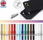 BLACK SILVER BUCKLE SOFT SILICONE LADIES WATCH SMART BAND STRAP QUICK RELEASE UK