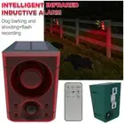 Solar Motion Sensor Alarm emits loud dog barking & gunshot sounds up to 130db