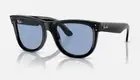 RAY-BAN WAYFARER REVERSE Lenny Kravitz Sunglasses Black Frame/ Light Blue Size S