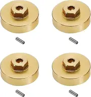4PCS 7mm Hex Hub Adapter Brass Wheel Counterweight Combiner 1/24 Simulation RC Car Parts Compatible with Axial SCX24 AXI90081 AXI00001 AXI00002