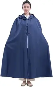 [GHAKKE] Meditation Buddhist Cloak Unisex Spring Autumn Long Hooded Cape Meditation Prayer Outfit Coat Traditional Monk Robe