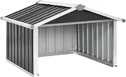 vidaXL Garden Robot Lawnmower Shed Outdoor Backyard Terrace Tool Storage House Shed Garage Shelter 92x97x63 cm Galvanised Steel Anthracite