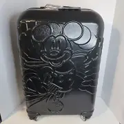 Ful Disney 21" Suitcase Embossed Mickey Mouse Black New Lightweight Carry On