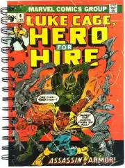 LUKE CAGE Hero for Hire-Retro Marvel Comics A5 Spiral Notebook! Marvel NEW