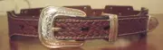 Ladies 3 D Belt Tan Fancy TOOLED Leather Belt 28"
