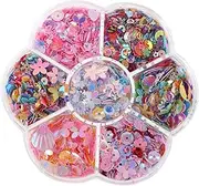 DECOMELODY Sparkly Craft Sequins: Loose Sequins for Embroidery Assorted Shapes and Colors for DIY Craft Sewing Jewelry Making and Party Decoration