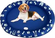 Dog Bathing Tub, Dog Shower Tub, Scratch-Proof Pet Floating Raft Inflatable Folding Non-Slip for Puppy Training Water Play Beach Day Boat Dock Kayak Accessory