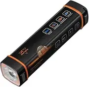 SAN HIMA LED Torch Rechargeable Flashlight - 2500mAh Power Bank with USB-A/C Ports, Handheld Torches Flashlight 310 Lumens, 3 Lighting Modes, Water Resistant, for Camping Hiking Fishing Emergency