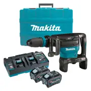 Makita HM002GT201 - 80V Max (40Vx2) SDS Max Demolition Hammer Kit (2 x 5.0Ah)