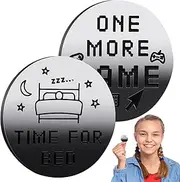Gamer Decision Making Flip Coin - 1 More Episode Decision Maker Double Sided Coin | Ideas Stocking Stuffers for Men Son Game