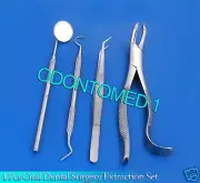 SET OF 4 PCS ORAL DENTAL SURGERY EXTRACTION KIT WITH EXTRACTING FORCEPS #10H