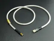 HIFI Silver Plated USB Cable DAC Type A-B USB Audio Cable with Gold Plated Plug