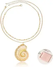 [Slzhds] Seashell Necklace, Gold Layered Conch Shell Necklace for Women Girls, Seashell Choker Jewelry for Women, Witch Necklace for Halloween,Party, Adjustable Y Lariat Necklace With Stunning Design
