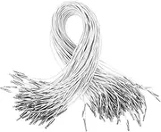 Operitacx 50Pcs Elastic Barbed Cords Loop, Stretch Round String with Metal Barbs Fastener, Elastic String for Hats Masks DIY Crafts