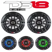 DS18 Hydro NXL8BK 2 Way Marine Speakers ATV UTV Boat + RGB LED 2 Speaker