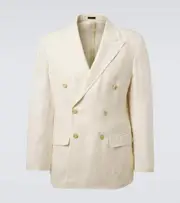 [Rubinacci] Rubinacci Double-breasted linen blazer AU 99 white