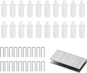 [NICENEEDED] 20 PCS Shutter Repair Pins, Plantation Shutter Pin Spring Loaded Repair Pins Kit Includes Tilt Rod Louvers Staples, Shutter Replacement Repair Pins for Windows Tools Supplies