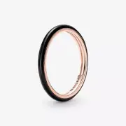 *BRAND NEW* Pandora ME Rose Gold Plated Black Enamel Polished Ring 189655C01