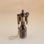 Retro Torch Lighter Grinding Wheel Oil Lighter Key Chain Metal Cigarette Ligh CR