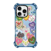 iPhone 16 Pro Bounce Case MagSafe Compatible Lovely Heart Floral Stickers