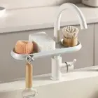 Plastic Faucet Drainer Rack Adjustable Sink Dish Drying Rack for Kitchen