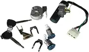 YCBFGAZATK Lgnition Switch Lock Storage Box Lock Length 5 Wire 19 30 MM Ignition Lock Key Set Fit for Honda Scooter 100 125 GY6 125 Spare Parts(Lavender)