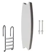 1-2 x Swimming Pool Molded Plastic Replacement Ladder Rung Steps Universal 19 in