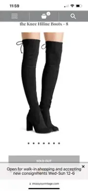 Stuart Weitzman Hiline Suede Over The Knee Boots Size 10