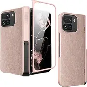 [NINKI] Compatible for Google Pixel 9 Pro Fold Case with Hinge Protection,Pixel 9 Pro Fold case with Invisible Kickstand and Screen Protector Shockproof Rubber Case for Google Pixel 9 Pro Fold Gold