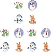 [BESTYASH] 12 Pcs Christmas Brooch Christmas Party Giveaways Christmas Lapel Pin Jewelry Decor Christmas Rhinestone Brooch Christmas Cartoon Brooch Christmas Tree Child Accessories