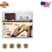 Precision Carving: Left-Handed Scorp Gouges with Sharpening Strop & Storage Roll